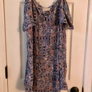 Thin Dress with Ribbon Lace on Top